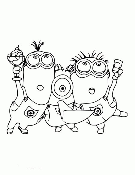 Minionki kolorowanki